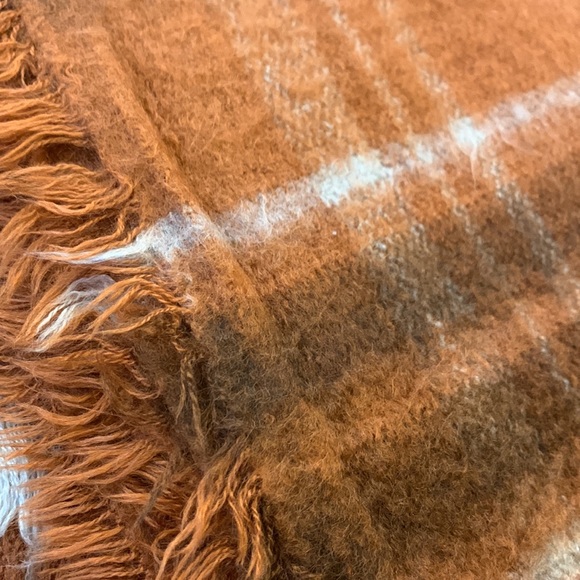 NWT MudPie Rust Brushed Plaid Scarf - Picture 4 of 4